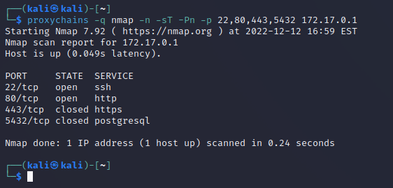 nmap target host